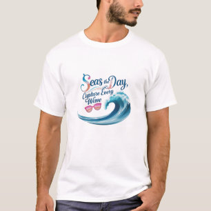 Aproveite o Dia – Camiseta Onda e Óculos de Sol