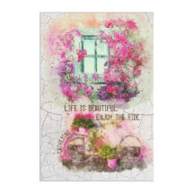 Aproveite o passeio | Bicicleta De Aquarela Com Fl