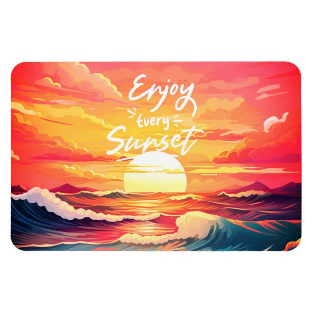 Aproveite todos os ímãs do oceano sunset (Horizontal)