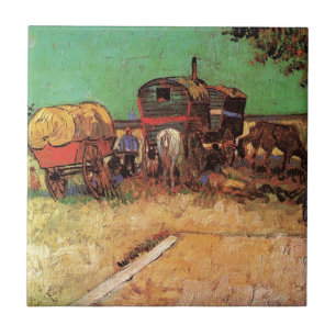 Apuramento de ciganos com caravanas, Van Gogh