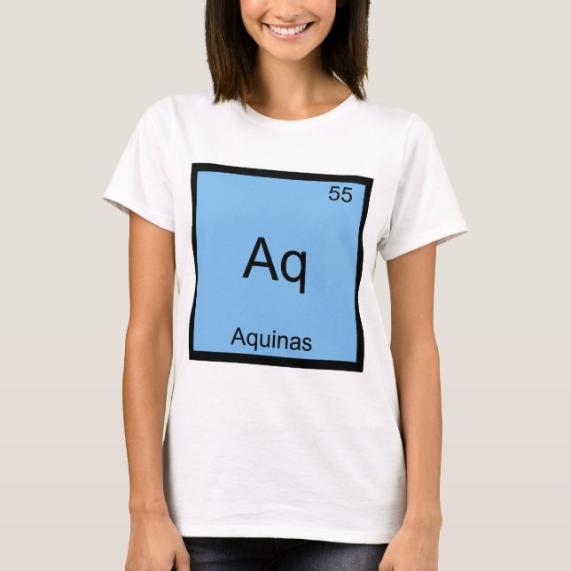 Aq - Aquinas Camiseta Elemento Divertido de Químic (Frente)
