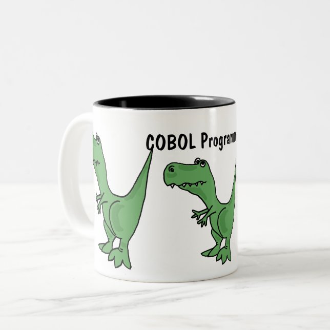 Caneca De Café XX- dinossauro de T-Rex que come desenhos animados