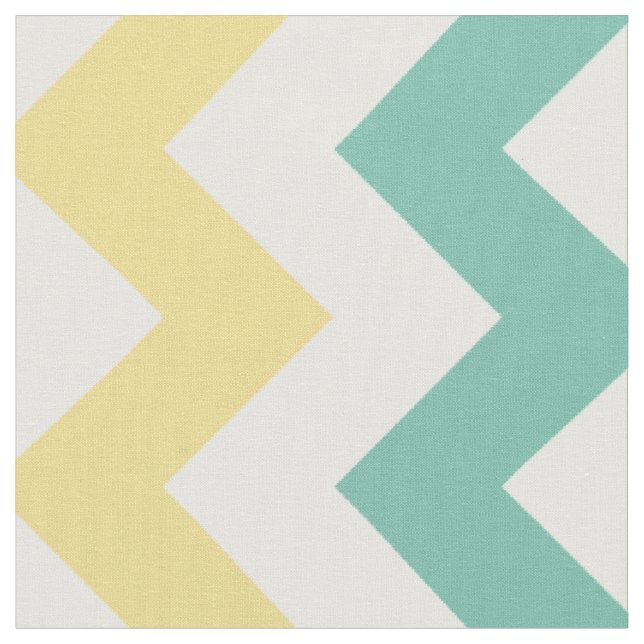 Aqua, amarelo, tecido branco da listra de Chevron (Detalhe)