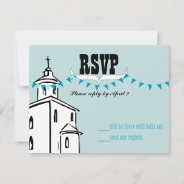 Aqua Blue Bunting Vamos para a Capela RSVP