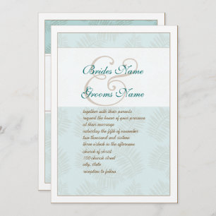 Aqua Blue e Brown deixam convite para casamento
