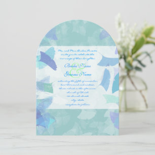 Aqua Blue Forest Deixa Convite Para Casamento