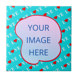 Aqua Blue LOVE Modern Chic