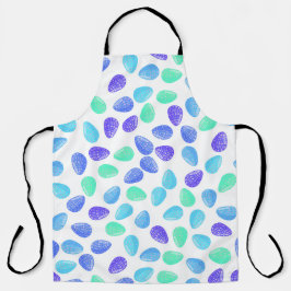 AQUA BLUE PURPLE WATERCOLOR EASTER EGGS