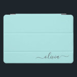 Aqua Blue Teal Modern Script Girly Monographic Nam<br><div class="desc">Caso De Laptop Do Nome Do Monograma Simples De Script De Teal Azul Aqua. Isto faz o doce e perfeito aniversário de 16 anos,  casamento,  chá de panela,  aniversário,  chá de fraldas ou festa de solteira presente para alguém que ama luxo de luxo e estilos quíticos.</div>