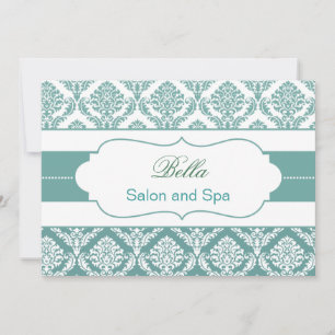 aqua damask Business Obrigado Cartões
