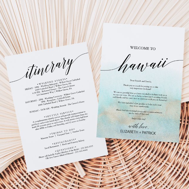 Aqua Dourada Beach Hawaii - Carta de Boas-vindas e (Criador carregado)