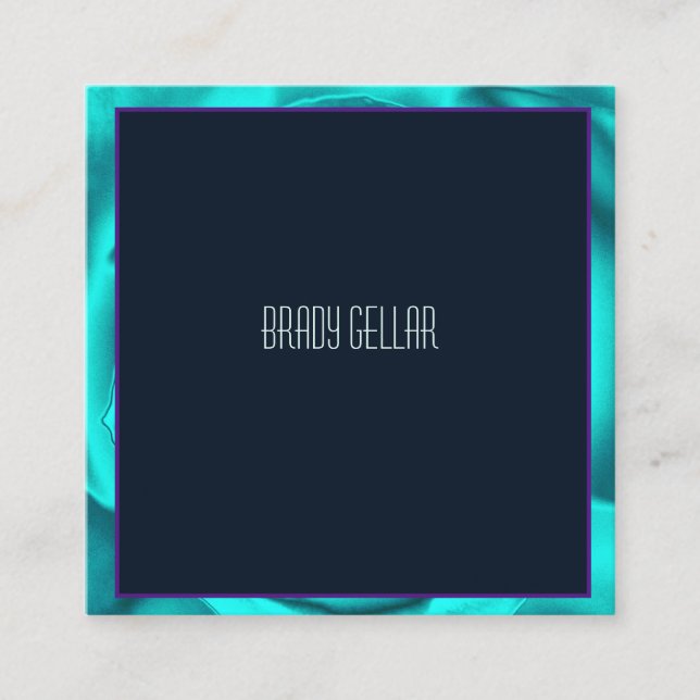 Aqua e Cartão de visita Marinho (Frente)