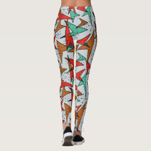 Aqua e Laranja, Setas Atômicas, Leggings de Starbu