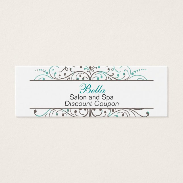 Aqua Flourish Personali Business Stationery (Frente)