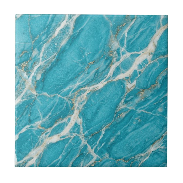 Aqua Mármore Olhar de Design Contemporâneo Ousado (Frente)