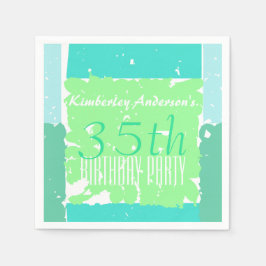 Aqua Mint Green Batik, guardanapo de 35 anos