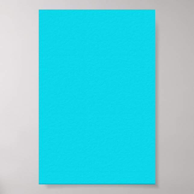 Aqua Neon Blue Background em um Poster (Frente)