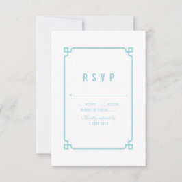 Aqua Paradise Deco Chic Wedding RSVP