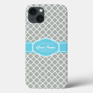 Aqua personalizado e quatrefoil marroquino de Cinz