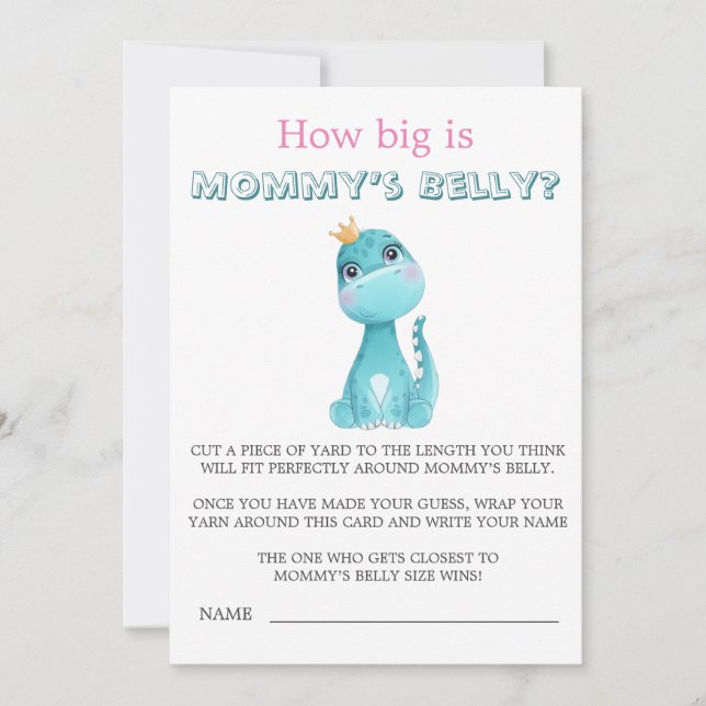 Aqua Princess Dinosaur Quão Grande É A Barriga das (Frente)