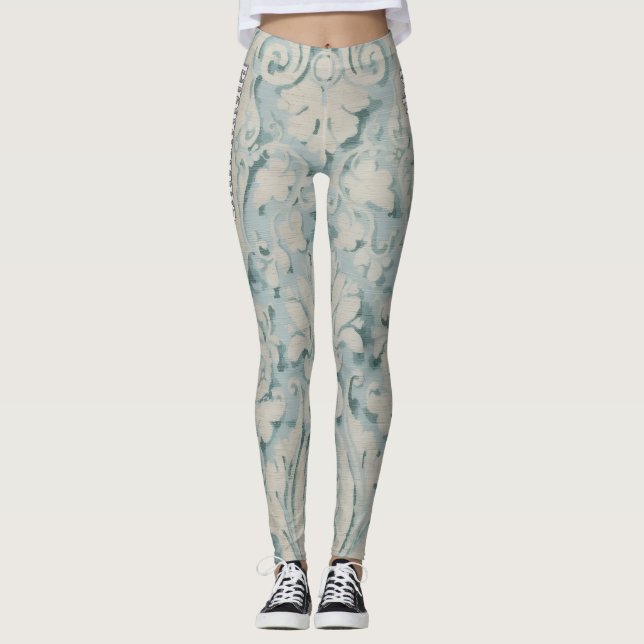 Aqua Renaissance Vine Leggings (Frente)