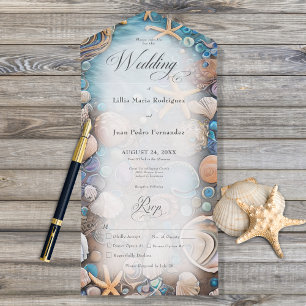 Aqua Seashell Rustic Beach Janto