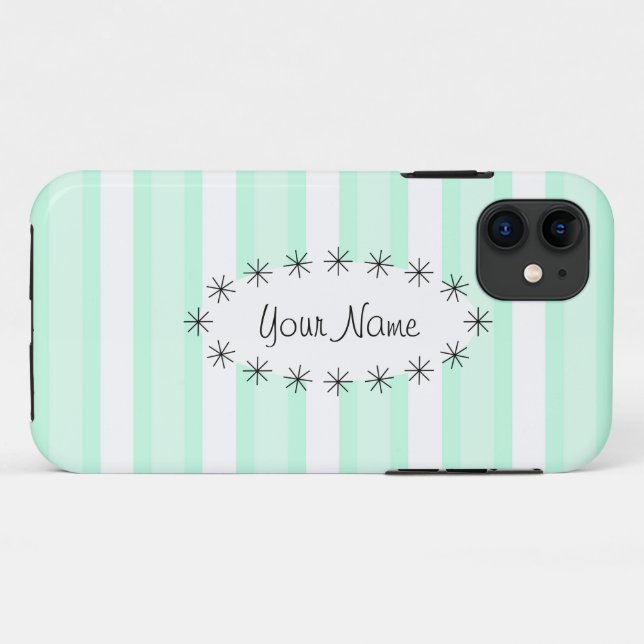 Aqua Stripe - capas de iphone 'Name' da estrela ov (Verso (horizontal))
