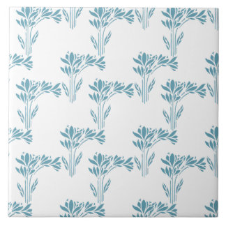 Aqua Stylized Foliage Decorative