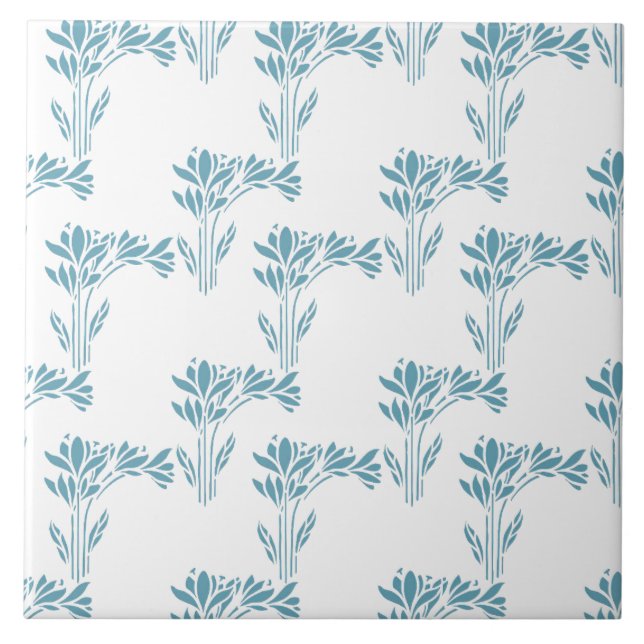 Aqua Stylized Foliage Decorative (Frente)