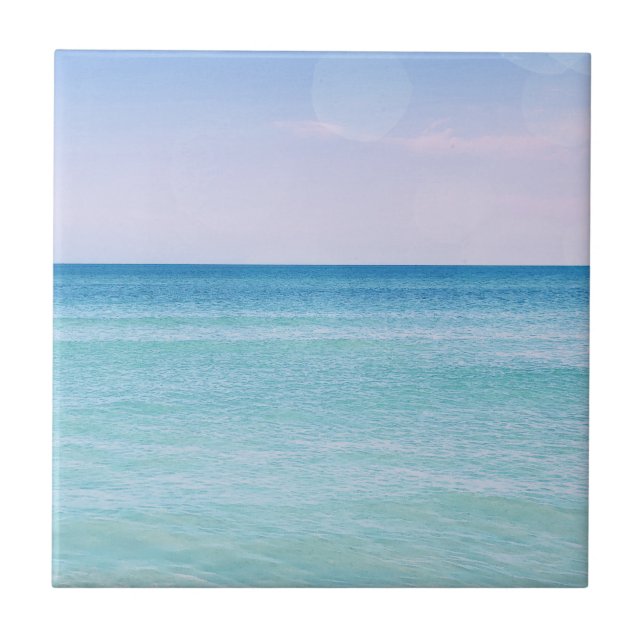Aqua Teal Lavanda Ocean Onda Praia Tropical (Frente)