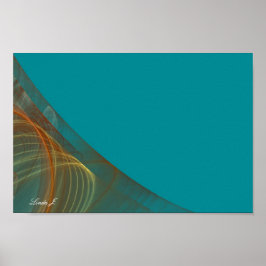 Aqua Teal n Canvas ou Poster