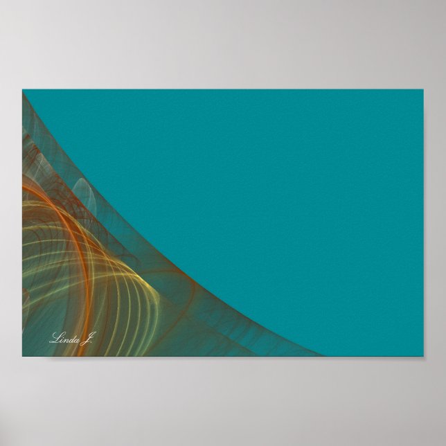 Aqua Teal n Canvas ou Poster (Frente)