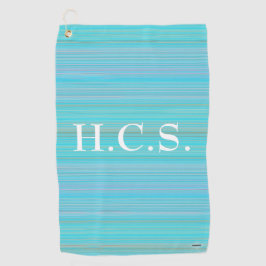 Aqua Toalha de Golfer com Stripes HAMbyWG