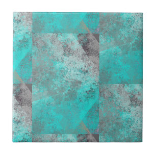 Aqua Turquoise e Cinza Stone