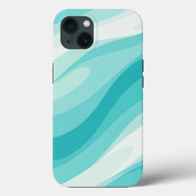 Aqua Wave Abstract Case (Verso)