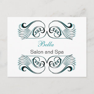 aqua white Chic Business Obrigado Cartões