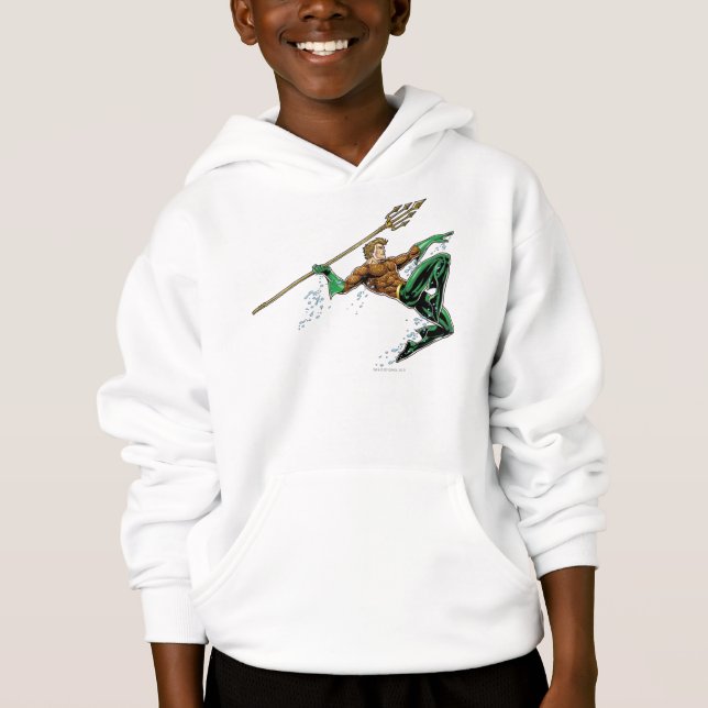 Aquaman Pulmando com Lança (Frente)