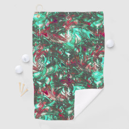 Aquamarina e vermelha, suja de preto torto