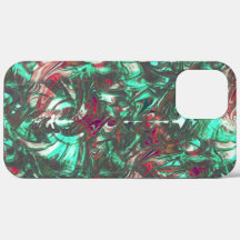 Aquamarina e vermelha, suja de preto torto