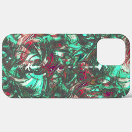 Aquamarina e vermelha, suja de preto torto