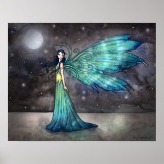 Aquamarine Eve Celestial Impressão de Arte Gótica