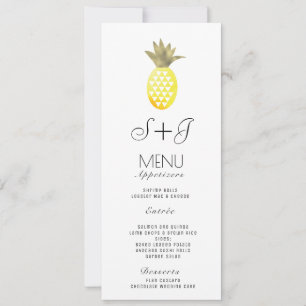 Aquarela Abacaxi Oásis Tropical Folha - Menu