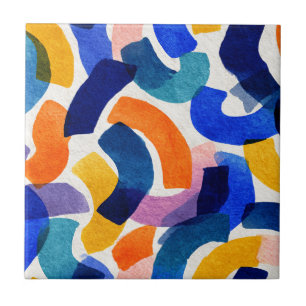 Aquarela Abstrata Vibrante Arte Moderna