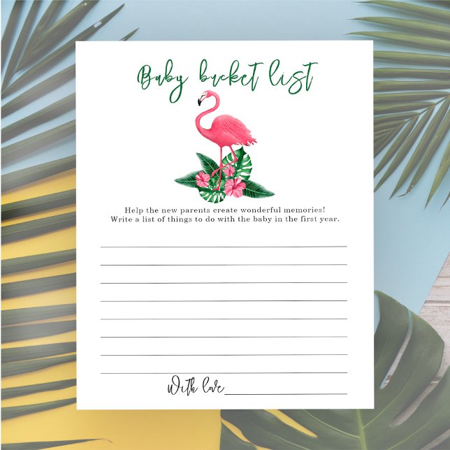 Aquarela Aloha! Flamingo rosa - Lista de baldes de (Criador carregado)