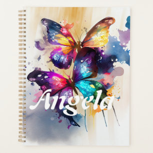 Aquarela Arco-Íris Flutuante Borboletas Planejador
