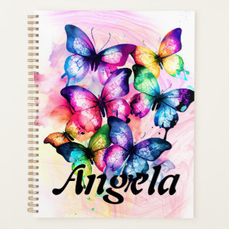 Aquarela Arco-Íris Flutuante Borboletas Planejador
