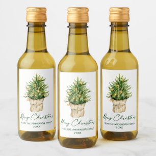 Aquarela Árvore Natal Calliografia Mini