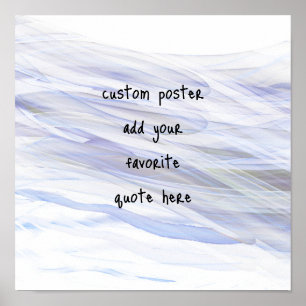 aquarela azul pálido e cinza adiciona um poster de