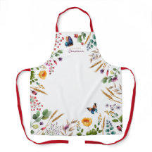 Aquarela Borboleta Floral Nome Roteiro de Padeiro