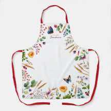 Aquarela Borboleta Floral Nome Roteiro de Padeiro